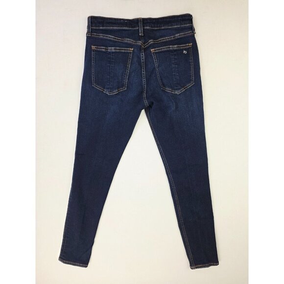 Rag Bone Size 27X27 Womens Cate Mid Rise Ankle Skinny Carmen Blue Denim Jeans - Picture 1 of 13